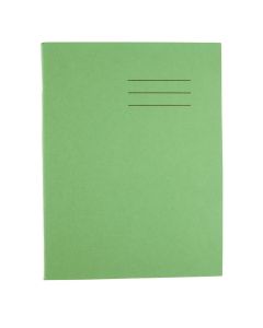 Exercise Book A4 - 80 Pages - 12mm Ruled/Plain Alternative - Green - Pack of 50