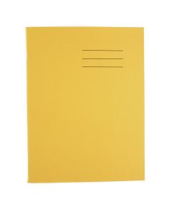 Exercise Book A4 - 80 Pages - 8mm Ruled/Plain Alternative With Margin - Yellow - Pack of 50