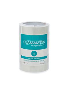 Classmates Easy Tear Tape Clear 24mm x 66m - Pack of 6