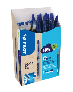 B2P Gel Rollerball Medium Line Bonus Pack - Blue - Pack of 10