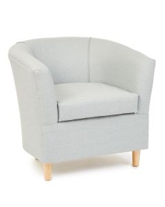 Slub Chenille Tub Chair - Grey