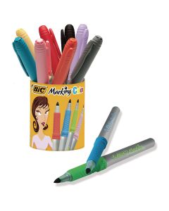 BIC Permanent Marker Assorted Acrylic Tip - Pack of 10