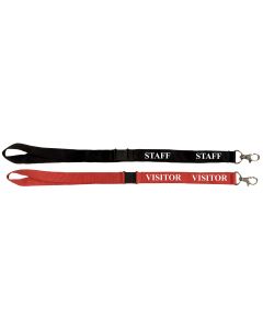 Textile Print Lanyards - Staff Black - Pack of 10