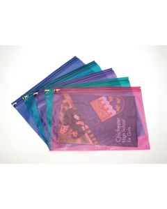 Coloured Zip Wallet A4+ - Assorted - Pack of 25