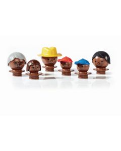 Mobilo Mixed Figures - Black - Pack of 6