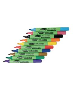 Show-me Medium Point Drywipe Pens - Assorted - Pack of 10