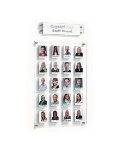 Crystal Wall Staff Board - 20 Pockets