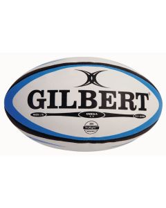 Gilbert Omega Match Rugby Ball - Size 4 - Blue/Black