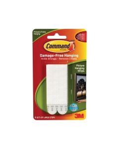 Command Picture Hanging Strips White Large - Pack of 4