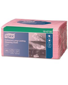 Tork Long-Lasting Cleaning Cloth (8) - Red - Pack of 40