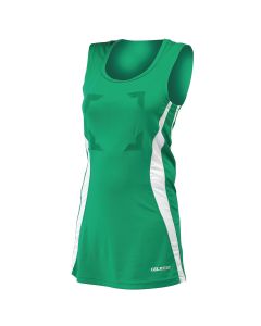 Gilbert Eclipse Netball Dress with Hook & Loop - Green/White - Size 6