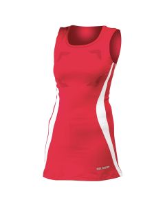 Gilbert Eclipse Netball Dress with Hook & Loop - Red/White - Size 6