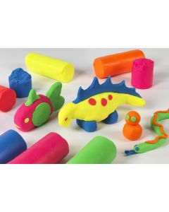 Soft Dough - Fluorescent Colours - Pack of 6
