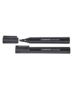 Classmates Flipchart Marker Black Chisel Tip - Pack of 10