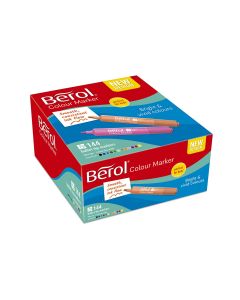 Berol Broad Tipped Colour Markers Assorted Bullet Tip - Pack of 144