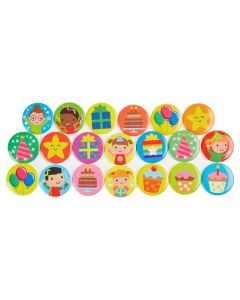 Birthday Badges - 38mm - Pack of 20