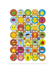 Assorted Reward Stickers 38mm and 10mm