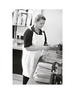 Disposable Apron No Pocket - One Size - White - Pack of 200