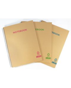 A4 Kraft Twinwire Notebook - A4 - Pack of 6