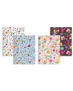 A4 Floral Notebook Assorted - Pack of 4
