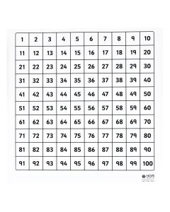 Dry-Wipe 100-Square Board - Teacher's Display