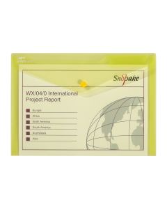 Snopake A4 Popper Wallets Yellow - Pack of 25