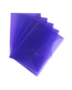 Snopake A4 Popper Wallets Purple - Pack of 25