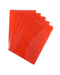 Snopake A4 Popper Wallets Red - Pack of 25