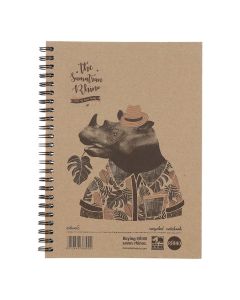 Rhino Recycled Hardback Notebooks - A5 - Pack of 5