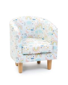 Tub Pastel Chair In Rainbow Print