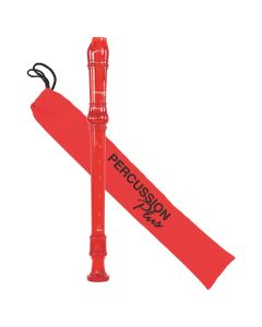 Percussion Plus Descant Recorder - Transparent Red