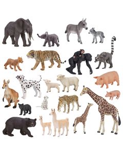 Wild Animals And Their Young - Set of 22