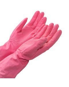 Household Rubber Gloves - Large - Pink
