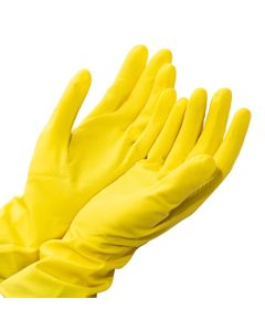 Household Rubber Gloves - Small - Yellow