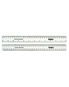 Helix Rulers Shatter Resistant 300mm/30cm - Clear - Pack of 100