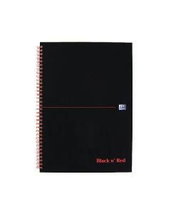 Black N Red Wirebound Notebook A4 Feint - Pack of 5