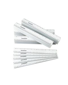 School Essentials Shatterproof Rulers 12in/30cm White - Pack of 100
