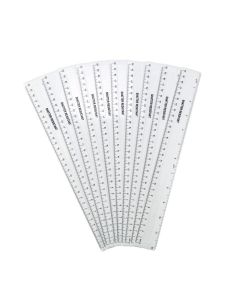 School Essentials Shatterproof Rulers 12in/30cm White - Pack of 10