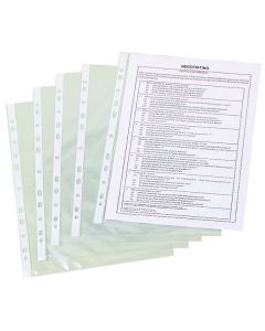 Plastic Punched Pockets A4 Portrait - Pack of 100