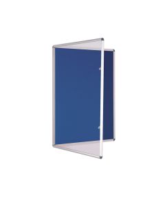 Tamperproof Lockable Noticeboard 600 x 900mm - Blue