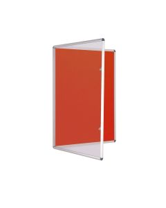 Tamperproof Lockable Noticeboard 600 x 900mm - Red
