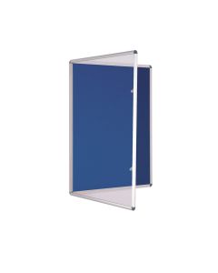 Tamperproof Lockable Noticeboard 900 x 900mm - Blue