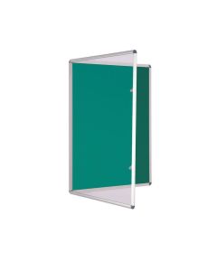 Tamperproof Lockable Noticeboard 900 x 900mm - Green