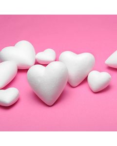 Polystyrene Hearts - 50mm dia