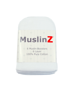 White Muslin Boosters - Pack of 6