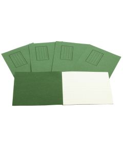 Exercise Books 5.25 x 6.5in 24 Page 10mm Squared - Green - Pack of 100