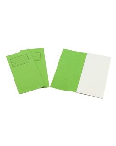 Exercise Books 8 x 4in 32 Page Blank - Vivid Green - Pack of 100