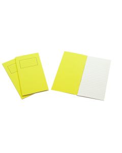 Exercise Books 8 x 4in 32 Page 8mm Feint - Vivid Yellow - Pack of 100