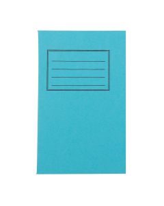 Exercise Books 6 x 4in 48 Page 7mm Feint With Centre Line - Vivid Blue - Pack of 100