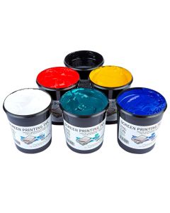 Specialist Crafts Water-Based Textile Ink 1kg. Set of 6